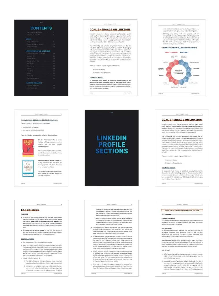 LinkedIn eBook contents
